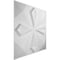 Ekena Millwork Nikki EnduraWall Decorative 3D Wall Panel, White, 19 5/8"W x 19 5/8"H WP20X20NKWH - alternate 5